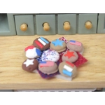 Dolls House 4th July Miniature Cookies with Serving Plate 1:12th Scale