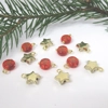 Dolls House Christmas Tree Baubles and Stars 12 Miniature Decorations Red Gold 1:12th Scale
