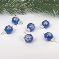 Dolls House Christmas Tree Decorations 6 Hand Decorated Bl..