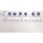 Dolls House Christmas Tree Decorations 6 Hand Decorated Blue Silver Miniature Baubles  1:12 Scale