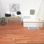 Dolls House Towels 4 Black and White with Miniature Bath Salts, Tissue Box, Soap & Dish 1:12th Scale