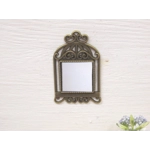 Dolls House Mirror Lace Bezel Bronze Birdcage Frame Miniature Wall Decor 1:12th Scale