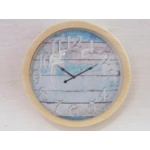 Dolls House Clock Blue Miniature Beach Wood House Wall Decor 1:12th Scale