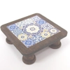 Dolls House Table Blue Moroccan Style Handmade Low Coffee Occasional Miniature Furniture 1:12 Scale