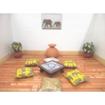 Dolls House Table Blue Moroccan Style Handmade Low Coffee Occasional Miniature Furniture 1:12 Scale