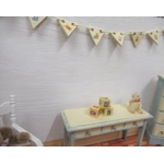 Dolls House Nursery Bunting Winnie the Pooh 8 Miniature Wood Flags 1:12 Scale