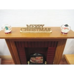 Dolls House Merry Christmas Word 1:12th Scale Miniature Decoration