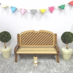 Dolls House Bunting 9 Wood Coloured Flags Miniature Garden Decoration 1:12 Scale