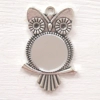 Dolls House Mirror Owl Shape Silver Coloured Frame 1:12th Scale Miniature Accessories