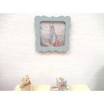 Dolls House Nursery Picture Peter Rabbit Blue Framed Miniature Decor 1:12 Scale