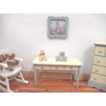 Dolls House Nursery Picture Peter Rabbit Blue Framed Miniature Decor 1:12 Scale