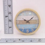 Dolls House Clock Beach Drift Wood Theme Miniature Wall Decor 1:12th Scale