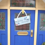 Dolls House Beach Sign gone sailing Hanging Notice 1:12th Scale Miniature Accessories