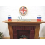 Dolls House Clock Union Jack Vintage British Flag Miniature UK Wall Decor 1:12th Scale