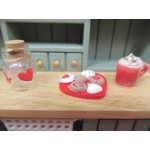Dolls House Cookies Valentine Miniature Food 1:12th Scale