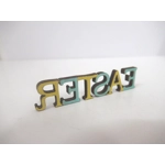 Dolls House Easter Decoration Word Blue and Yellow 1:12th Scale Miniature