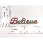 Dolls House Believe Word Hand Painted Miniature Christmas Decoration 1:12th Scale