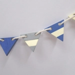 Dolls House Bunting Miniature Seaside Beach House Hut 10 Wood Flags 1:12 Scale