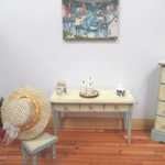 Dolls House Hat Orange & White Ribbon with Organza Bow Miniature Clothes Accessory 1:12 Scale