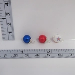 Miniature 4th July Ornaments 9 Baubles 1:12th Scale Dolls House Decorations