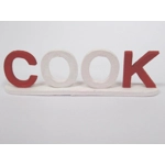 Dolls House Cook Word Miniature Kitchen Decor Red & White 1:12th Scale