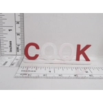 Dolls House Cook Word Miniature Kitchen Decor Red & White 1:12th Scale