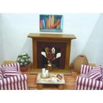 Dolls House Beach Picture Canoes Miniature Wall Art Decor 1:12 Scale