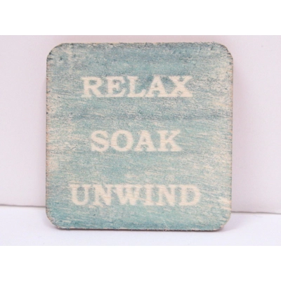Dolls House Bathroom Relax Soak Unwind Blue 1:12th Scale Miniature Decor Accessory