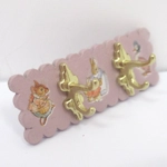 Dolls House Coat Rack Hooks Peter Rabbit Pink Nursery Miniature Clothes Robe Towel 1:12 Scale