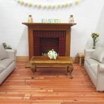 Dolls House Easter White and Yellow PomPom Garland 1:12 Scale Decor