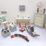 Dolls House Nursery Picture Peter Rabbit Decorated Blue Frame Miniature Wall Decor 1:12 Scale