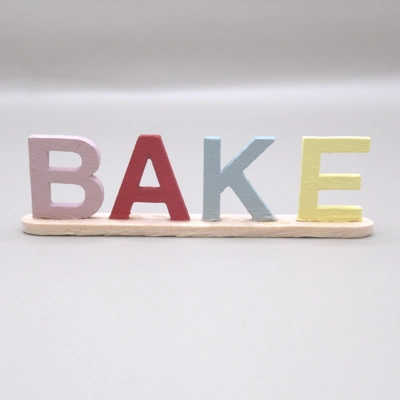 Dolls House Kitchen Bake Word Ornament 1:12th Scale Miniature Accessory
