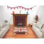 Dolls House Table UK Flag Design Handmade Low Coffee Occasional Miniature Furniture 1:12 Scale