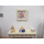 Dolls House Nursery Picture Squirrel Nutkin Peter Rabbit Framed Miniature 1:12 Scale