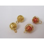 Dolls House Christmas Tree Decorations 12 Red Gold Baubles and Trinkets Miniature 1:12th Scale