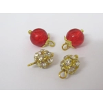 Dolls House Christmas Tree Decorations 12 Red Gold Baubles and Trinkets Miniature 1:12th Scale