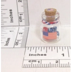 Dollhouse 4th July Lollipop Candy with Miniature Glass Jar Red White & Blue I:12th Scale
