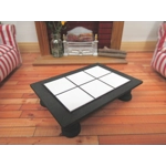 Dolls House Table Tiled Black & White Low Coffee Occasional Miniature Furniture 1:12 Scale