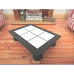 Dolls House Table Tiled Black & White Low Coffee Occasional Miniature Furniture 1:12 Scale