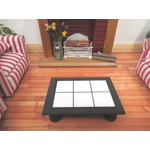 Dolls House Table Tiled Black & White Low Coffee Occasional Miniature Furniture 1:12 Scale