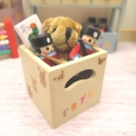 Dolls House Toy Box Crate Teddy Bear Theme Miniature Nursery Playroom Accessory 1:12 Scale