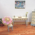 Dolls House Hat Pink Flowers Miniature Summer Clothes Accessories 1:12 Scale