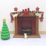 Dolls House Christmas Tree Green Pom Poms Miniature Xmas Decoration 1:12th Scale