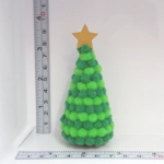 Dolls House Christmas Tree Green Pom Poms Miniature Xmas Decoration 1:12th Scale