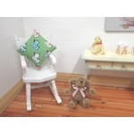 Dolls House Cushion Ducks Pattern Handmade Throw Pillow 1:12 Scale Nursery Miniature