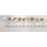 Dolls House Christmas Tree Decorations 12 Red Green Gold Miniature Baubles and Trinkets 1:12th Scale