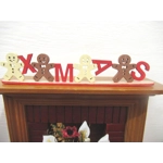 Dolls House Christmas Decoration Miniature Xmas Word and Gingerbread Men 1:12th Scale