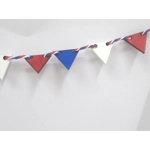 Dolls House Bunting Red White and Blue Miniature 4th July Decoration 1:12 Scale