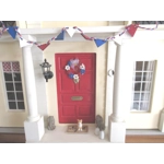 Dolls House Bunting Red White and Blue Miniature 4th July Decoration 1:12 Scale