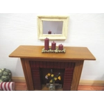 Dolls House Mirror Vintage Style Cream and Gold Colours Miniature Decor 1:12 Scale